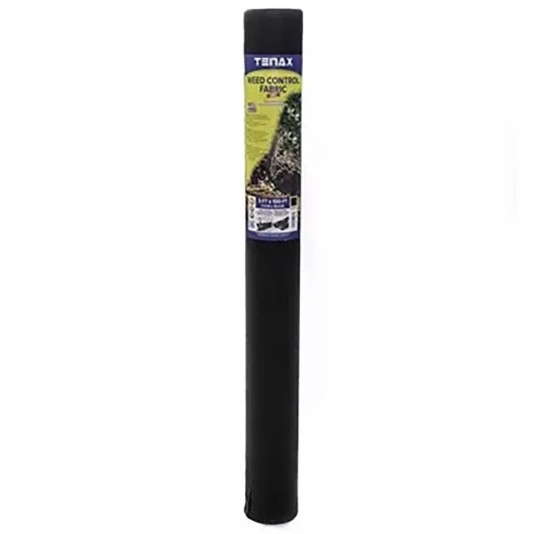 50' L x 3' H Tenax 5 Year Weed Control Garden Landscape Fabric - Black (Case of 24)