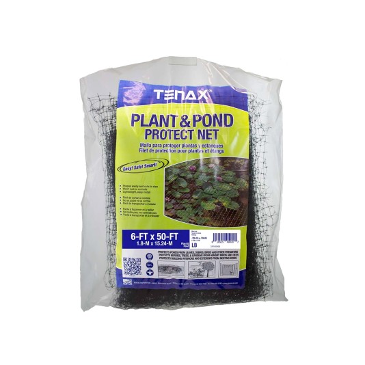 50' L x 6' H Tenax Plant and Pond Aquaculture Netting - Black