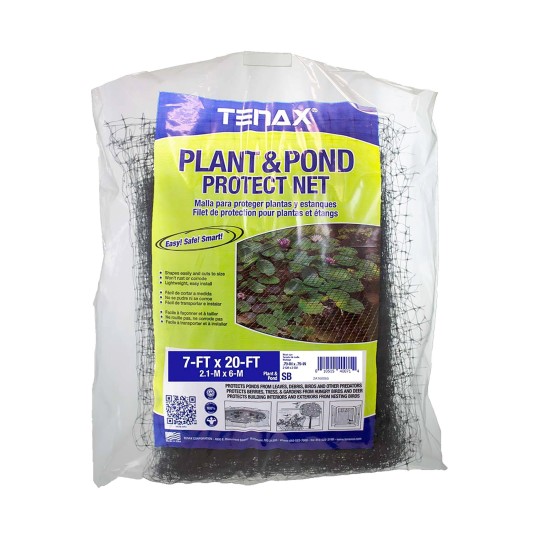 20' L x 7' H Tenax Plant and Pond Aquaculture Netting - Black