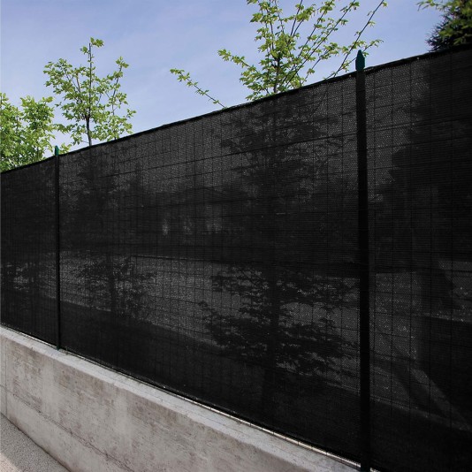 Tenax Black Privacy Screen Folded 5.8' x 50' - 2A240080