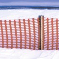 Tenax Safety Snow Fence 4' X 50' Black 90600009 (Orange Installation Shown)